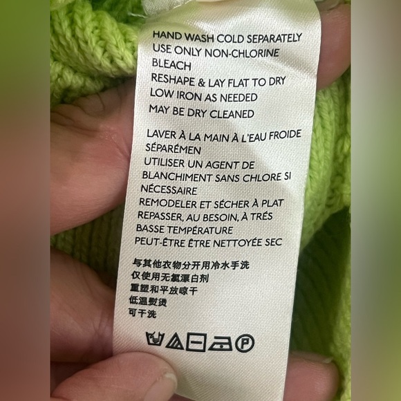 Free People Womens Easy Street Ribbed Knit Tunic Sweater Top Med Citron Green - Picture 7 of 13